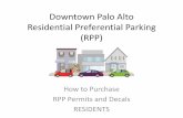 Downtown Residential Preferential Parking (RPP)