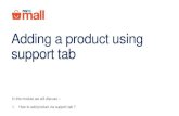 Adding product via support tab