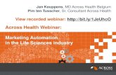 Marketing automation in the life sciences industry