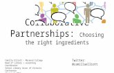 Collaborative Partnerships: Choosing the right ingredients