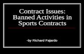 Contract Issues: Banned Activities in Sports Contracts