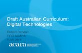 Robert Randall, CEO ACARA, Draft Australian Curriculum