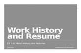 PACE-IT: CE 1.4 - Work History and Resume