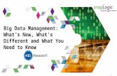 Big Data Management: What's New, What's Different, and What You Need To Know