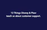 12 things Disney and Pixar teach us about customer support.