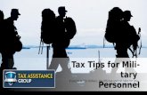 Tax Tips for Military  Personnel