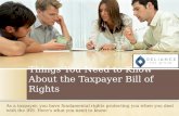 Things You Need to Know About Your Taxpayer Bill of Rights