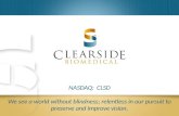 Posterior Segment Company Showcase - Clearside Biomedical