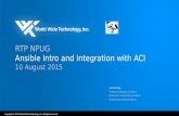 RTP NPUG: Ansible Intro and Integration with ACI