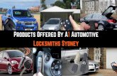 Products Offered By A1 Automotive Locksmiths Sydney