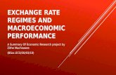 Exchange rate regimes and macroeconomic perfomance  zithe p. machewere