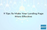9 Tip To Make Your Landing Page More Effective