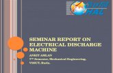 Seminar report on electric discharge machine