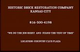 Historic brick restoration company kansas city