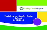 Insights on Supply Chain Talent - slide deck from webinar - 25 FEB 2016