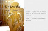 How to make your travel safe?