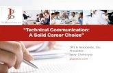 Technical Communication--A Solid Career Choice  (2016)