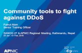 Community tools to fight against DDoS, SANOG 27