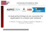 A dual active bridge dc-dc converter for application in a smart user network