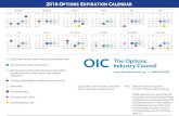 2016 Options Expiration Calendar