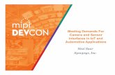 MIPI DevCon 2016: Meeting Demands for Camera and Sensor Interfaces in IoT and Automotive Applications