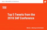Top 5 Tweets from the 2016 3AF Conference