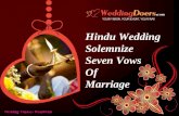 Hindu wedding solemnize seven vows of marriage