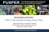 PROGRESS REPORT TWG II Renewable Energy Action Plan