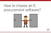 How to choose an eprocurement software?