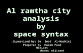 Al ramtha city in jordan analysis by  space syntax