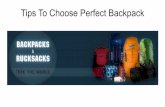 Tips to choose perfect backpack