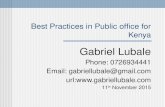 Best practices in public service for kenya