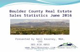 Boulder County Real Estate Statistics June 2016
