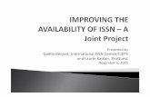 Improving the availability of ISSN: a joint project