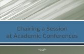 Session chair at academic conferences