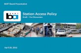 BART draft station access policy slides
