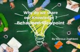 Knowledge sharing behavior