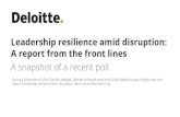 Leadership resilience amid disruption: A report from the front lines