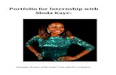 London Portfolio for Internship with Shola Kaye