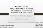 Monitoramento de malware em Windows NT 6.x - 64bits