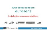 Axle load sensors from JSC Mechatronics. Installation