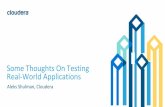 Thoughts on testing real world applications