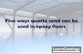 Five ways you can use quartz sand in epoxy floors