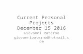 Current Projects3 - GPaterno 12-14-2016