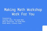 Making Math Workshop Work for You