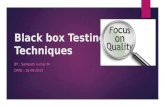 Black Box Testing Techniques by Sampath M
