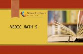 Learn vedic math's with Walnut Excellence.