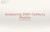 05.50 Analyzing 20th Century Poetry