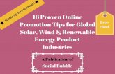 16 proven online promotion tips for global solar, wind & renewable energy product industries