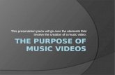 The purpose of a music video finished